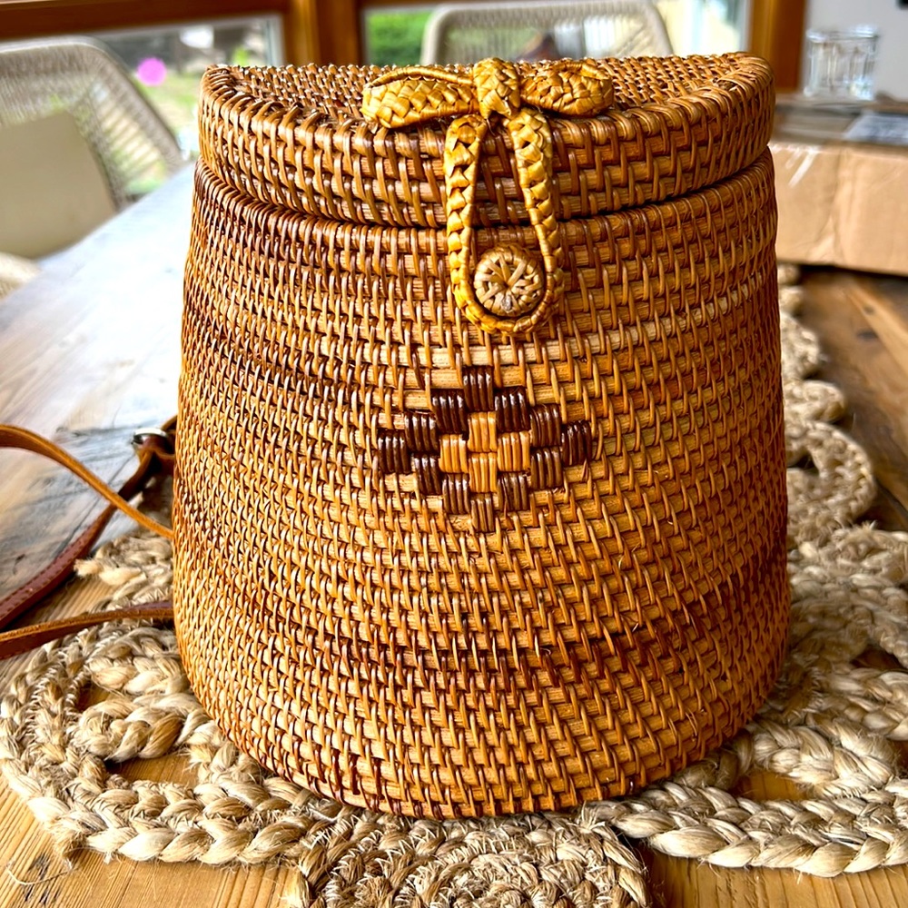 Wicker Backpack Cloth Lining